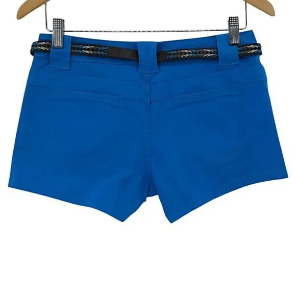 BeBop Bright Blue Utility Shorts with Braided Belt Size 5 - Picture 2 of 6